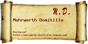 Mehrwerth Domitilla névjegykártya